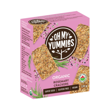 Picture of Oh My Yummies - Organic Rosemary Crackers 130g 