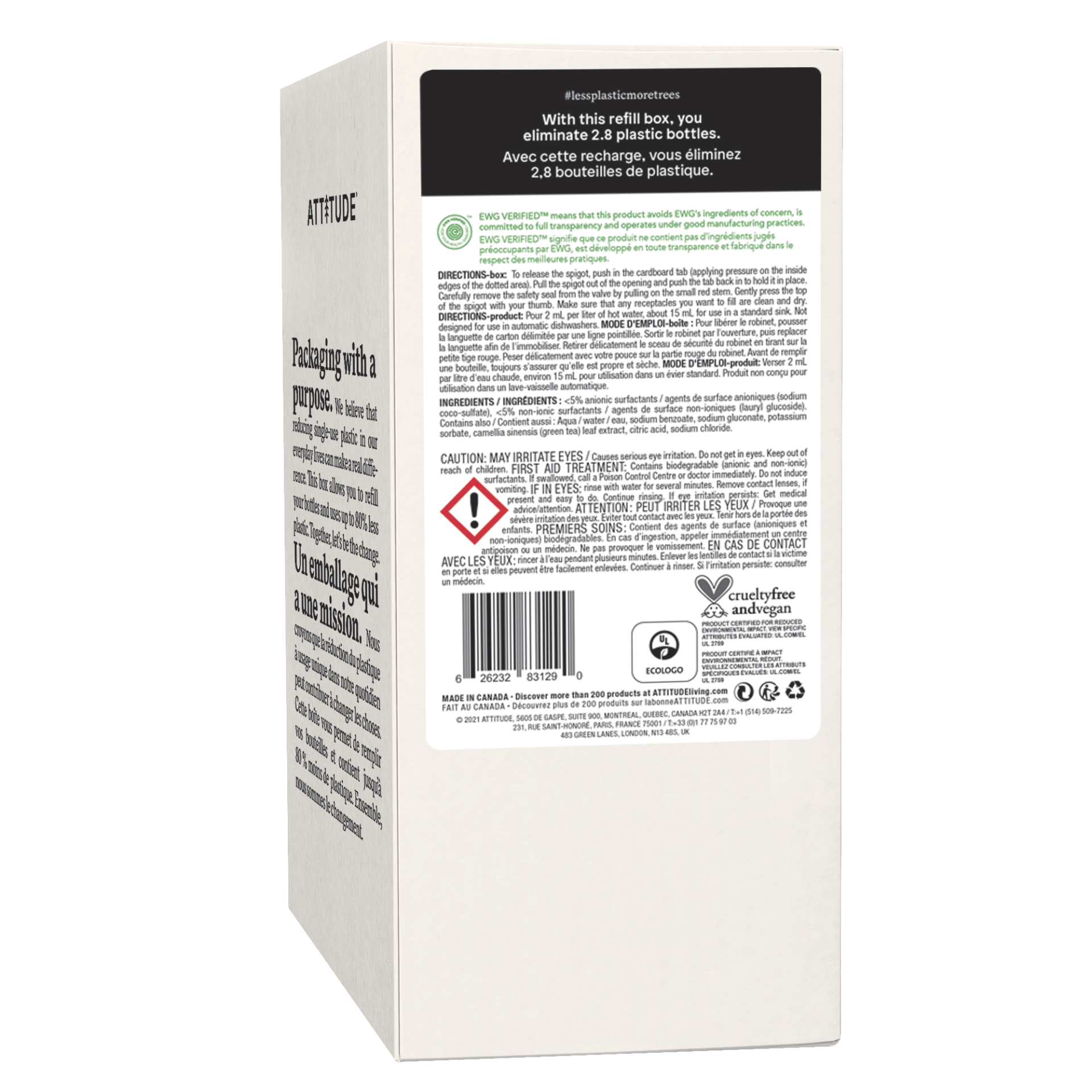 Meesoo. ATTITUDE Baby Dish Soap Unscented 2L