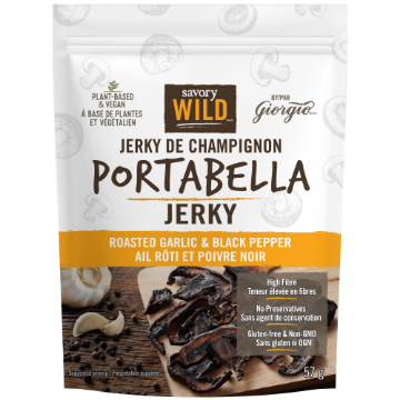Picture of Savory Wild - Roasted Garlic & Black Pepper Mushroom Jerky - 57g