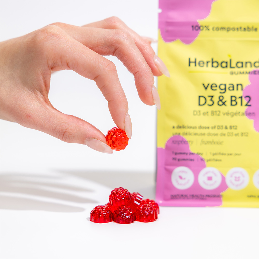 Meesoo. HerbaLand Vegan D3 and B12 90 gummies