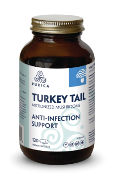 Picture of Purica Turkey Tail Micronized Mushrooms - 120 vegan capsules