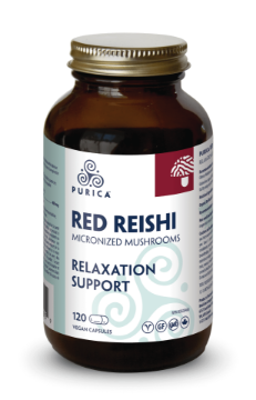 Picture of Purica Red Reishi Micronized Mushrooms - 120 vegan capsules