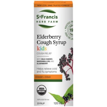 Picture of St. Francis Herb Farm  - Elderberry Cough Syrup - Kids 120ml