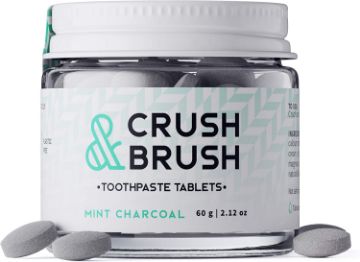 Picture of Nelson Naturals - Crush & Brush Toothpaste Tablets - Mint Charcoal 60g