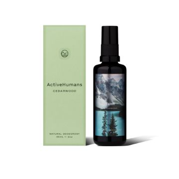 Picture of Active Humans - Natural Deodorant Spray with Essential Oils for Men and Women - The Explorer - Sweet and Smoky Scent of Cedarwood 60ml