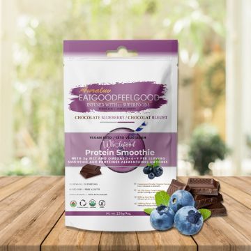 Picture of EatGoodFeelGood - Vegan Keto WholeFood Protein Smoothie Chocolate Blueberry 250g
