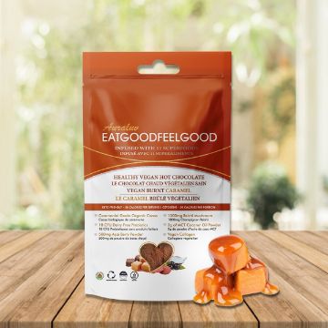 Picture of EatGoodFeelGood - Healthy Hot Chocolate Bag - Burnt Caramel 200g