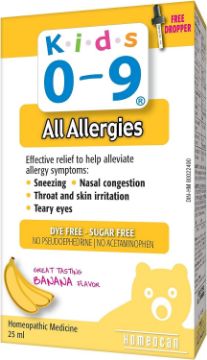 Picture of Kids 0-9 - All Allergies, Banana - 25ml