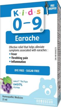 Picture of Kids 0-9 - Earache Oral Solution, Grape - 25ml