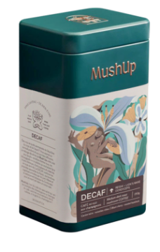 Picture of MushUp - Decaf - Detox Tin 250g  - Decaffeine in beans  with Reishi Mushrooms + Lion's Mane + Cordyceps